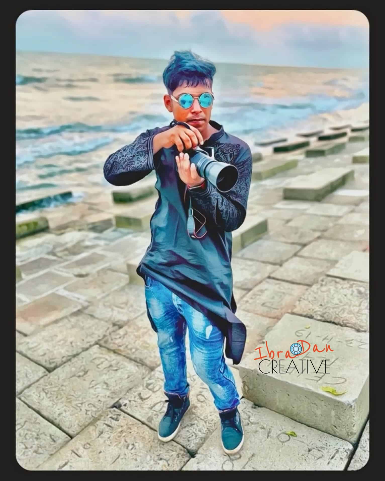 Daniel Ibrahim photographer at beach pursuing artistic expression and creative journey