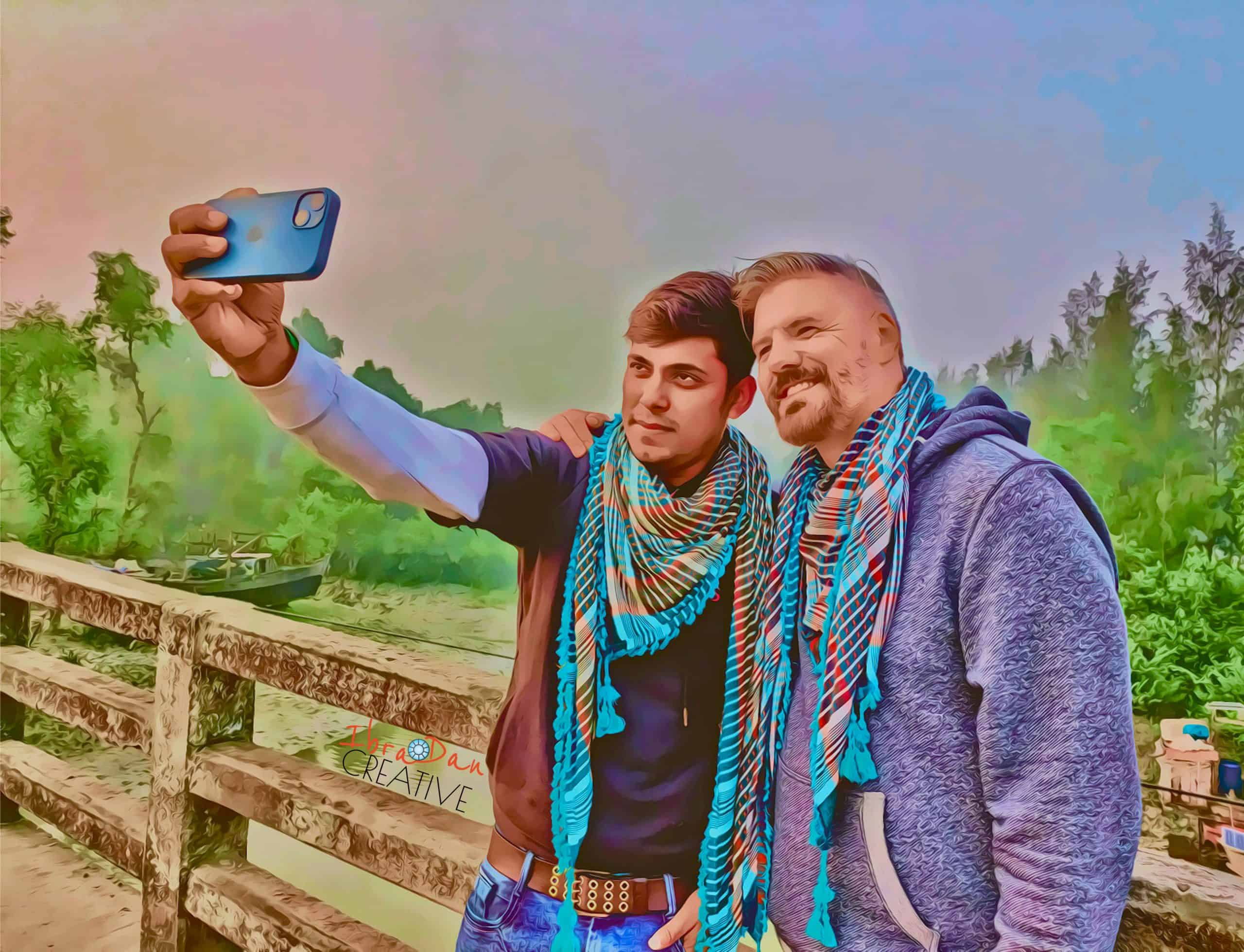 Daniel and Ibrahim selfie - creative partners designing future of love and authentic living